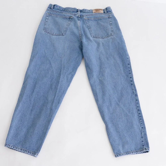 Vintage 90S Nevada Blue Light Wash 100% Cotton Straight Leg Denim Jeans Size 38 - Picture 2 of 14